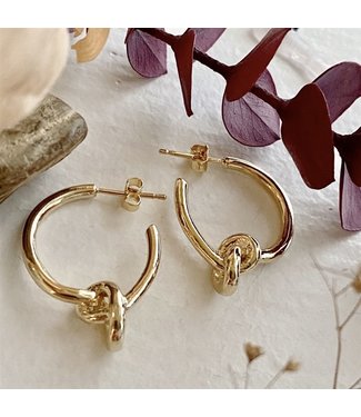 Pika & Bear Pika & Bear Anneke Knotted Hoop Earrings - Gold