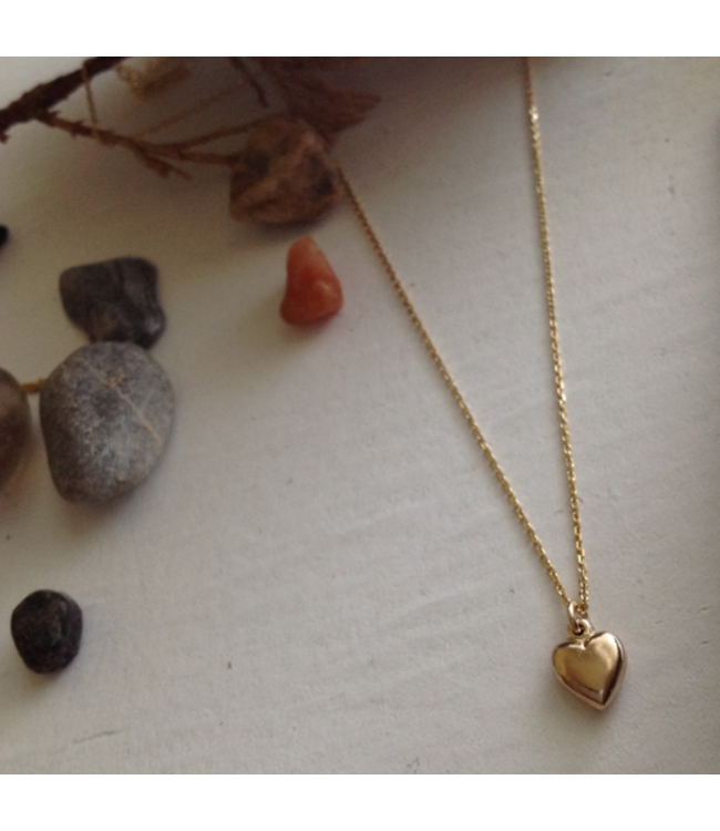 Pika & Bear "Adore" Tiny Heart Charm Necklace