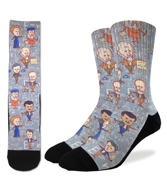 Good Luck Sock Men's Famous Scientist Socks Size 8-13