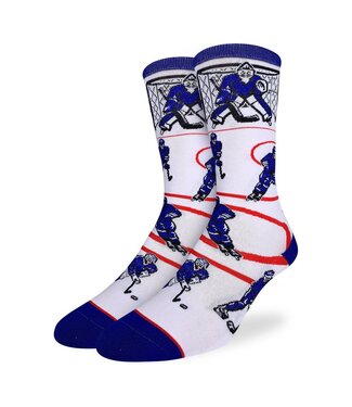 Good Luck Sock Mens Blue & White Hockey- Size 7-12