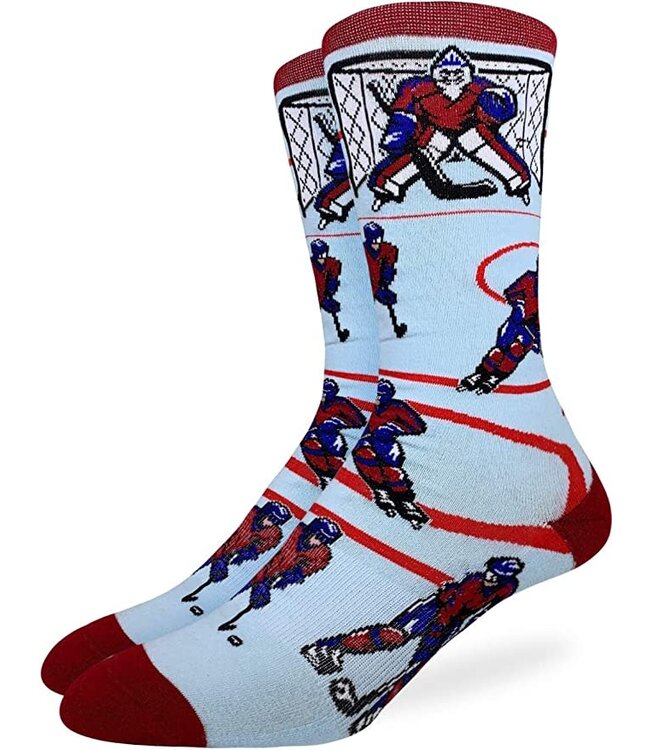 Good Luck Sock Mens Blue/Red Hockey- Size 7-12