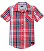 Silver Silver Men's Plaid Shirt with Patch Pocket