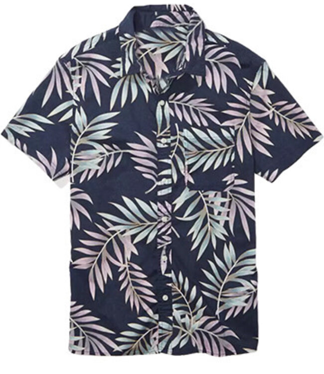 Silver Men's Tropical Printed Shirt