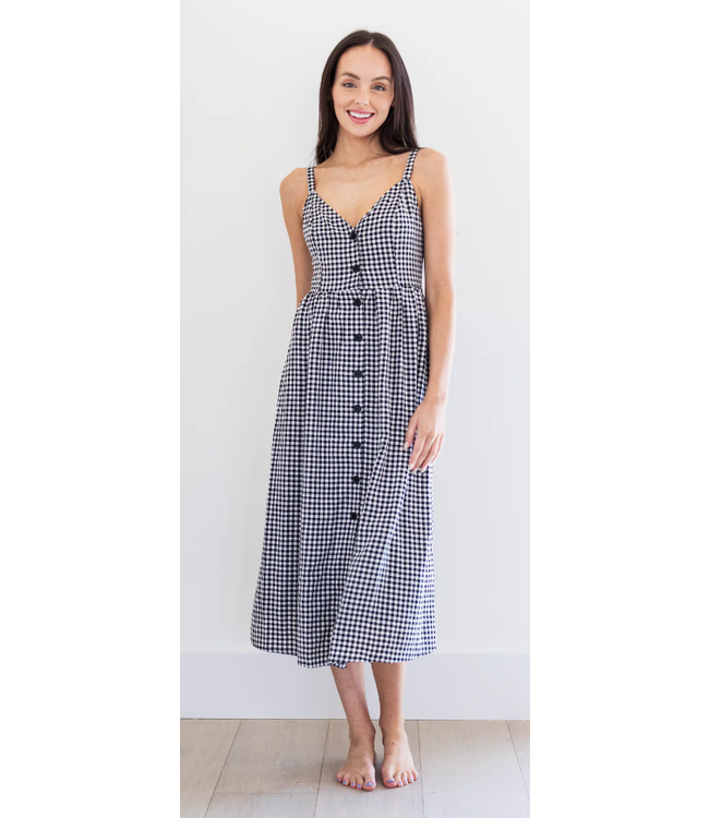 Priv Alina Button Up Midi Dress