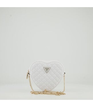 Guess Guess Rianee Quilt Heart Bag - White