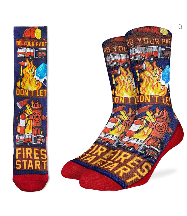 Good Luck Men's Firefighter Socks - Size 8-13