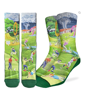 Good Luck Men's Crazy Golf Socks - Size 8-13