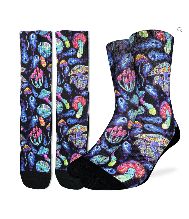 Good Luck Men's Trippy Mushrooms Socks - Size 8-13