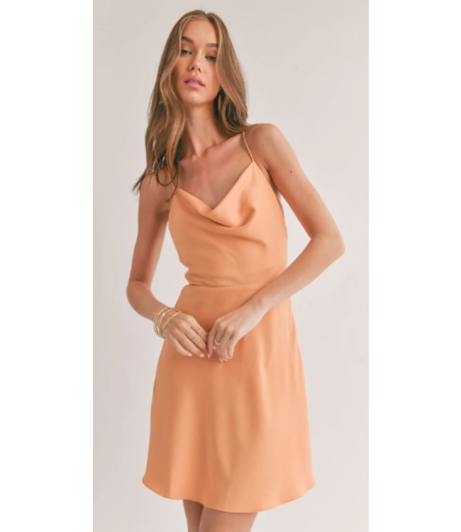 Sage The Label Jess Cowl Tieback Mini Dress