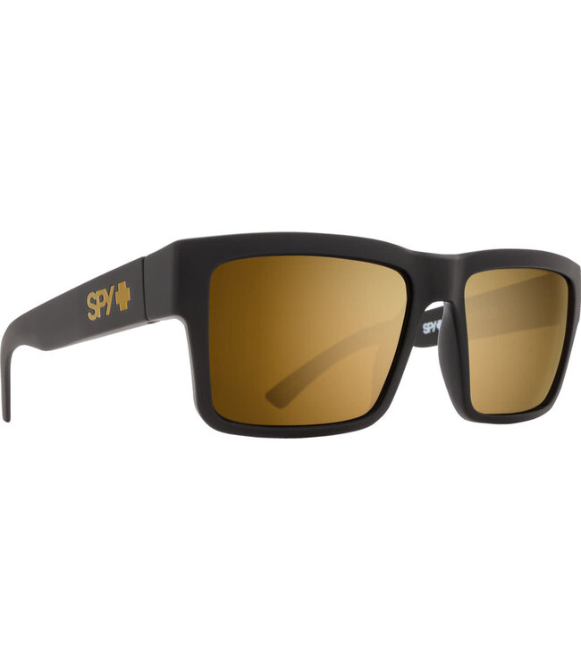 Spy Montana Soft Matte Black- HD plus Bronze w/Gold Spectra Mirror