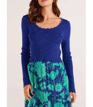 MinkPink Minkpink Laura Scallop Knit Top