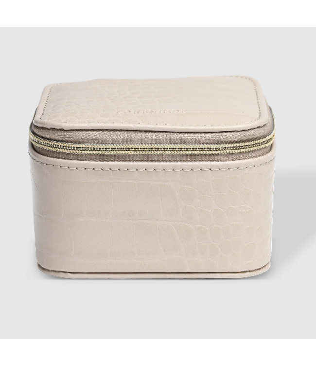 Louenhide Beau Jewelry Case - Croc Putty