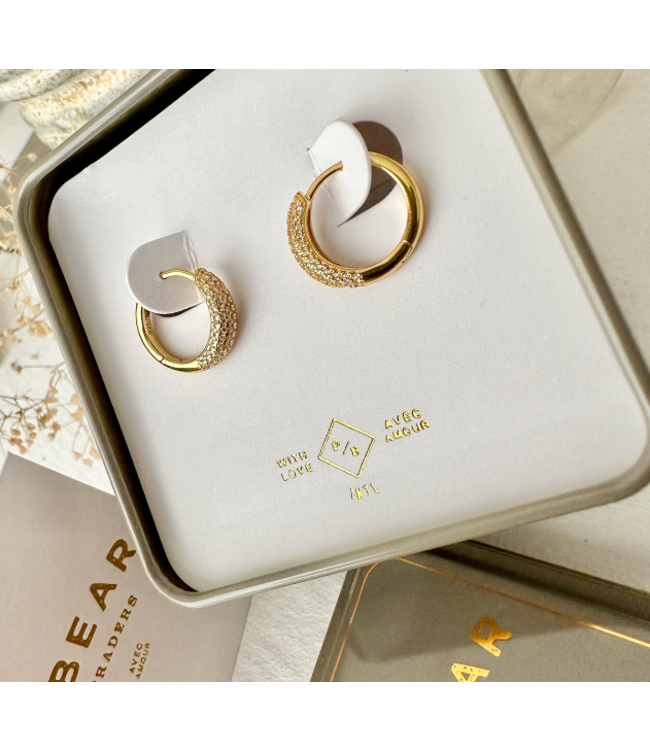 Pika & Bear "Tiamat" Cluster Hoop Earrings - Gold