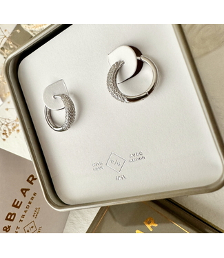 Pika & Bear Pika & Bear "Tiamat" Cluster Hoop Earrings - Silver