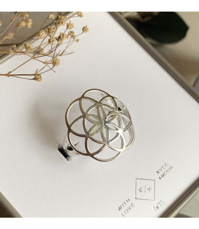 Pika & Bear "Gaia" Flower of Life Ring