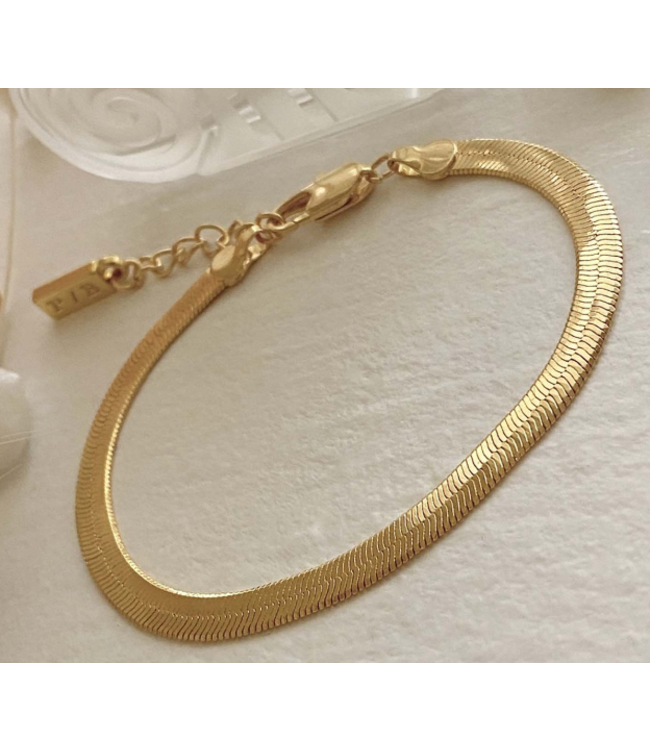 Pika & Bear "Nirah" Snake Chain Bracelet - Gold