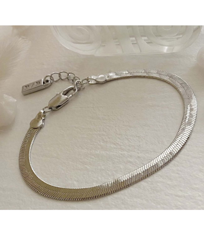 Pika & Bear "Nirah" Snake Chain Bracelet - Silver