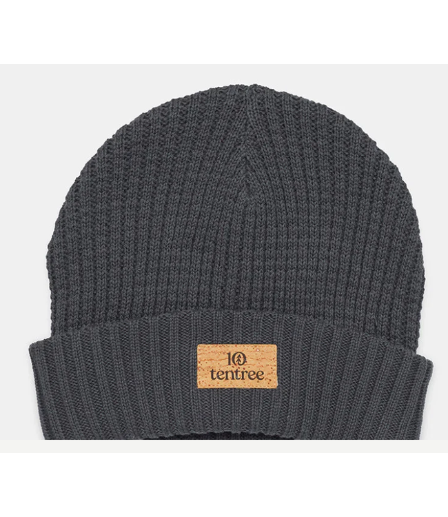 Ten Tree Cork Patch Beanie - Forest River Green