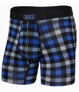 SAXX SAXX Vibe Boxer Brief - Blue Flannel Check