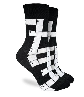 Good Luck Women's Crossword Puzzle Socks - Size 5-9