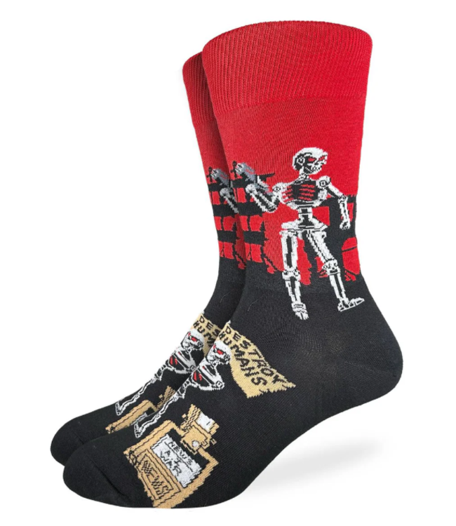 Good Luck Men's Evil Robot Socks - Size 7-12