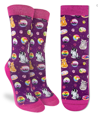 Good Luck Sock Women's Kitties & Donuts-  Size 5-9