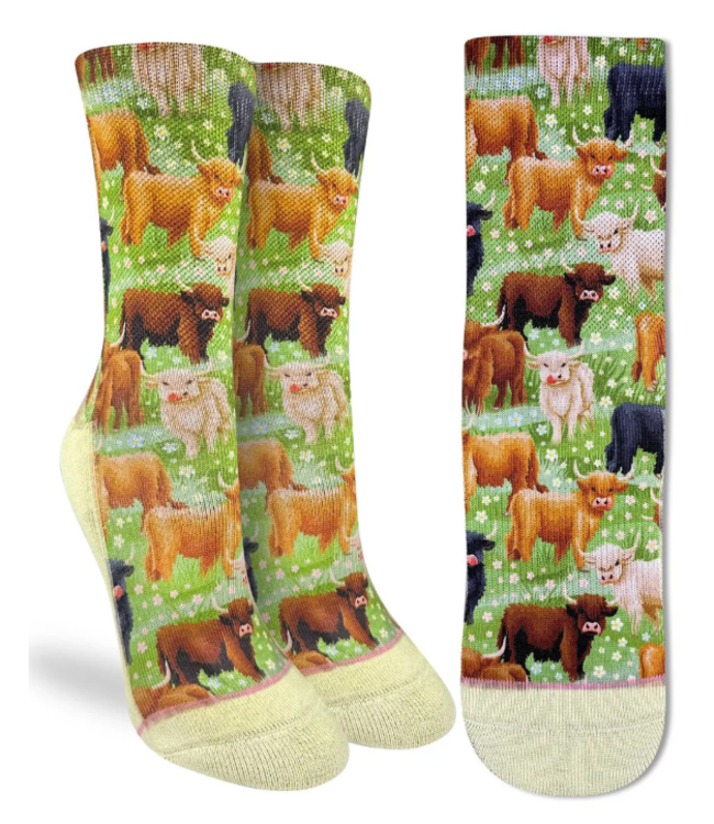 Good Luck Sock Women's Highland Cows-  Size 5-9