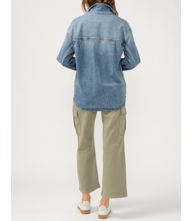 Silver Women's Shirt Jacket M290