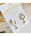Pika & Bear Pika & Bear "Louvre" Triangular Gem Charm Hugger Hoop-Gold