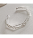 Pika & Bear Pika & Bear "Hawking" Geometric Design Bangle - Silver