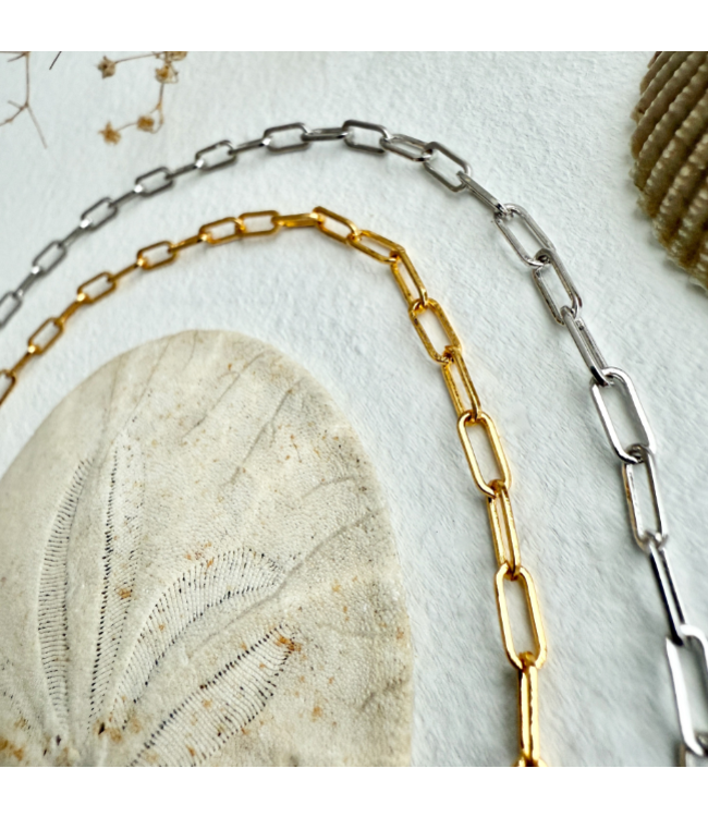 Pika & Bear "Petit Montmartre" Small Paperclip Chain Necklace - Gold