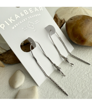 Pika & Bear Pika & Bear "Cenchoa" Snake Threader Earrings - Silver
