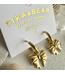 Pika & Bear Pika & Bear "Luca" Bow Charm Hugger Hoop - Gold