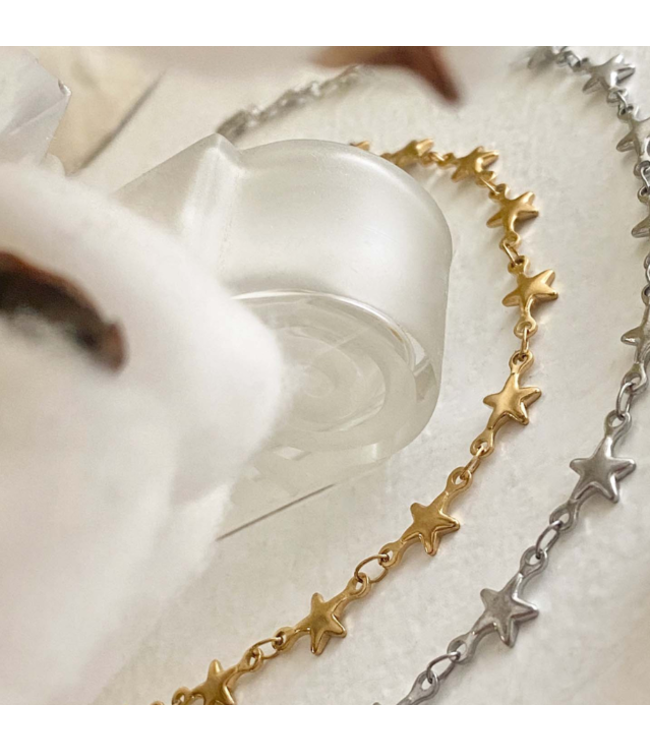 Pika & Bear "Centauri" Star Chain Anklet - Gold