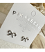 Pika & Bear Pika & Bear "Zooey" Bow Stud Earrings - Silver