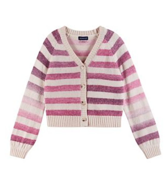 Silver Girl's Striped Cardigan Sweater