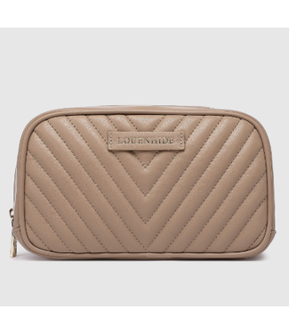 Louenhide Louenhide Lacey Quilted Makeup Bag - Coffee
