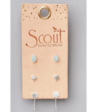 Scout Scout Gabby Stud Trio- Silver