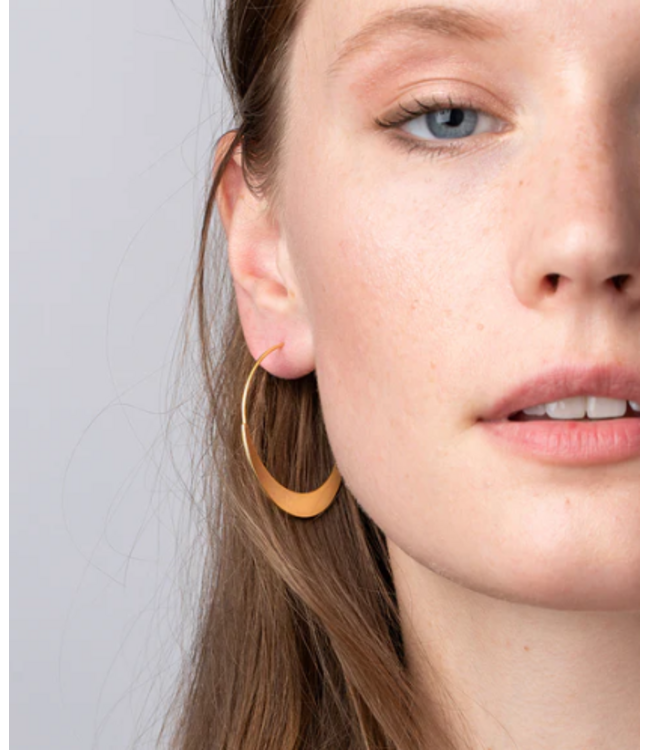 Scout Refined Earring Collection - Crescent Hoop/Gold Vermeil