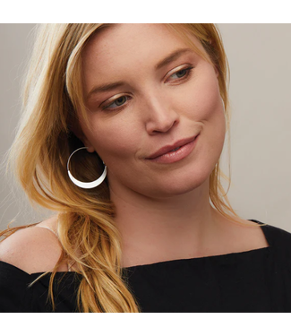 Scout Scout Refined Earring Collection - Crescent Hoop/Sterling Silver