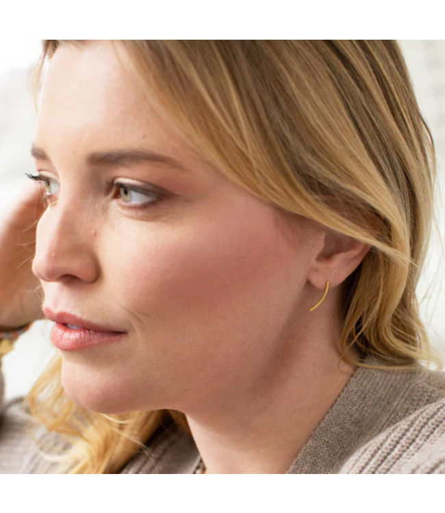 Scout Refined Earring Collection - Comet Curve/Gold Vermeil