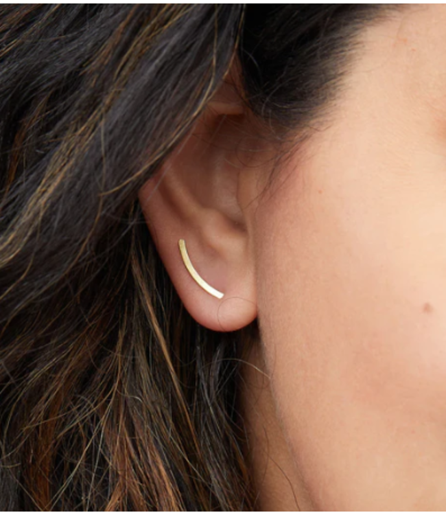 Scout Refined Earring Collection - Comet Curve/Sterling Silver