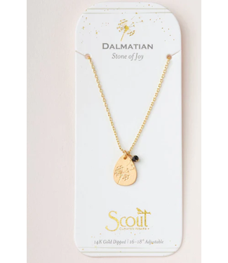Scout Scout Stone Intention Charm Necklace - Dalmatian/Gold
