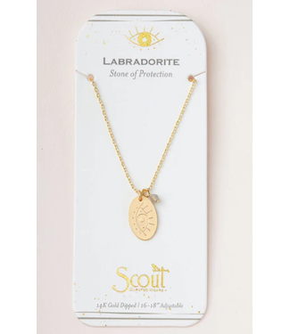 Scout Scout Stone Intention Charm Necklace - Labradorite/Gold