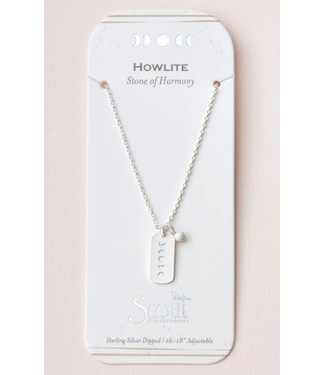 Scout Scout Stone Intention Charm Necklace - Howlite/Silver