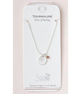 Scout Scout Stone Intention Charm Necklace - Tourmaline/Silver