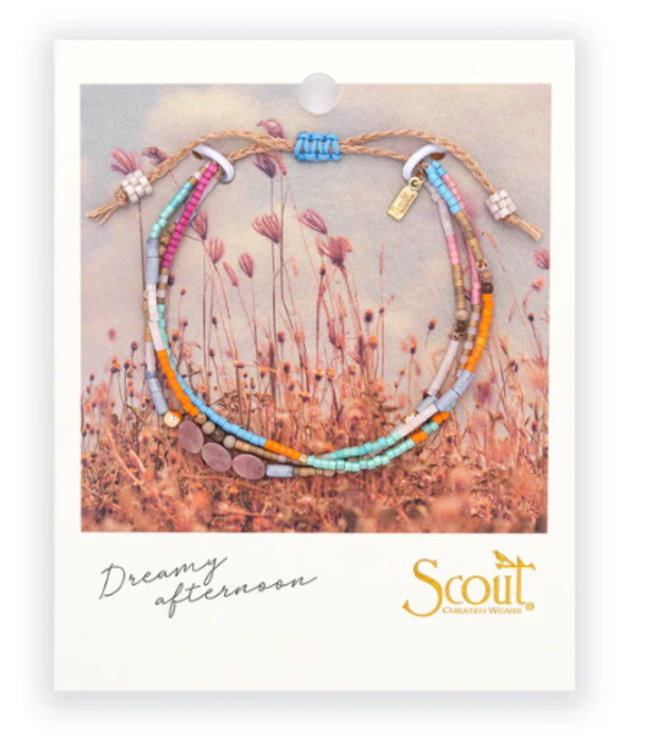 Scout Mixed Media Bracelet - Love/Rhodochrosite/Gold