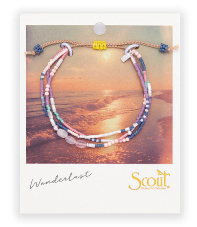 Scout Mixed Media Bracelet - Heart/Rose Quartz/Silver