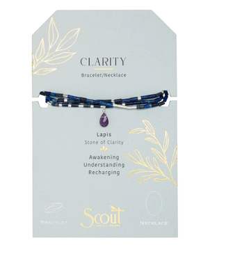 Scout Scout Teardrop Stone Wrap Lapis/Amethyst/Silver - Stone of Clarity