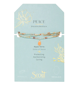 Scout Scout Teardrop Stone Wrap Aqua Terra/Sunstone/Silver - Stone of Peace